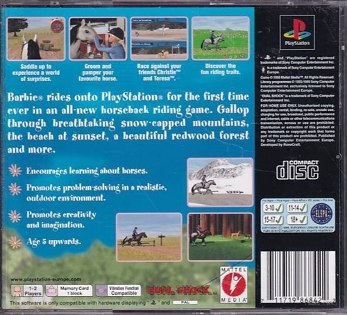 Barbie Race and Ride - PS1 (B Grade) (Genbrug)